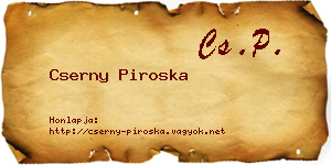 Cserny Piroska névjegykártya