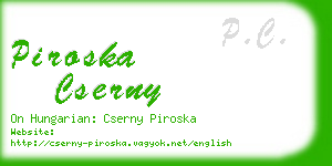 piroska cserny business card